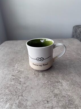 Target Ceramic Mug - Cream Exterior with Olive Green Interior